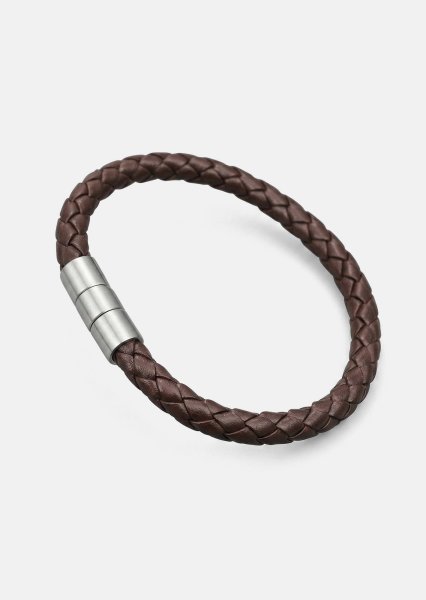 Lederarmband Iron Weave