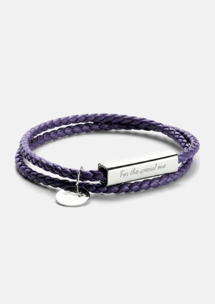 Lederarmband Violet Edge