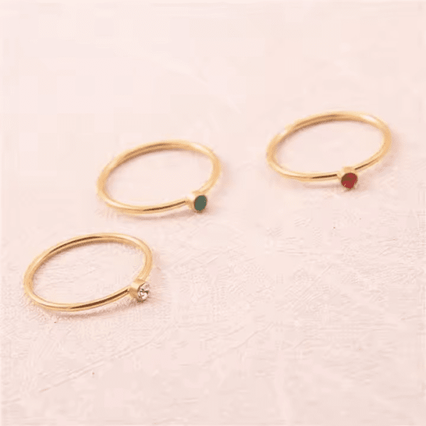 Trinity Prisma Ring - 18k Vergoldet