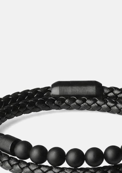 Lederarmband Raven Weave