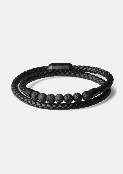 Lederarmband Obsidian Grip