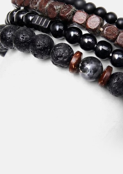 Perlenarmband Obsidian Knack