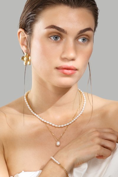 Armband Golden Pearl Chain - 18k Vergoldet