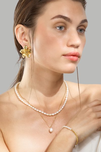 Armband Golden Pearl Chain - 18k Vergoldet