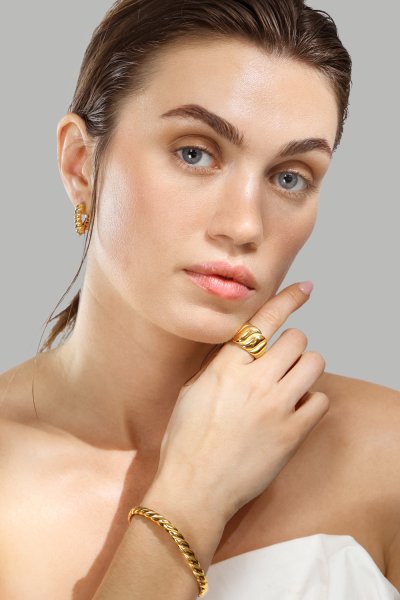 Ring Bold Wave - 18K Vergoldet