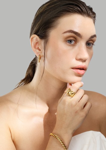 Ring Bold Wave - 18K Vergoldet