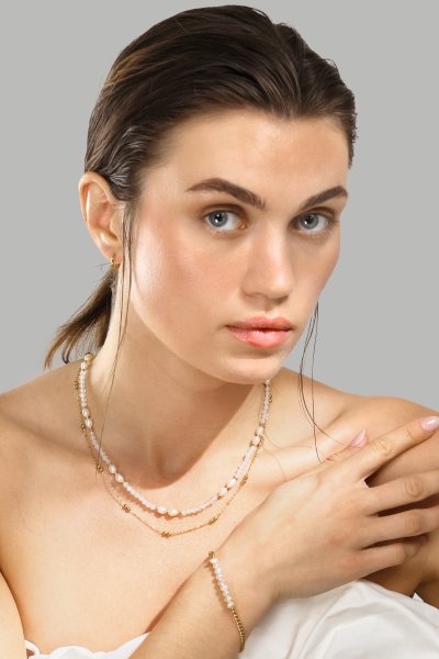 Armband Golden Pearl Chain - 18k Vergoldet