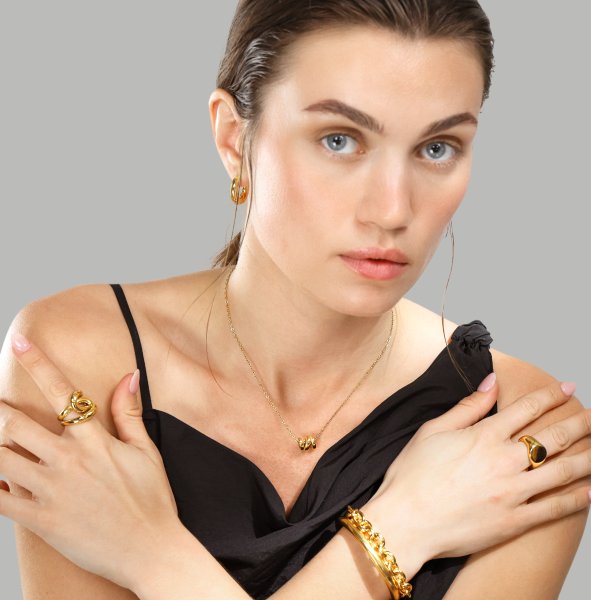 Ohrringe Bold Glow – 18k Vergoldet