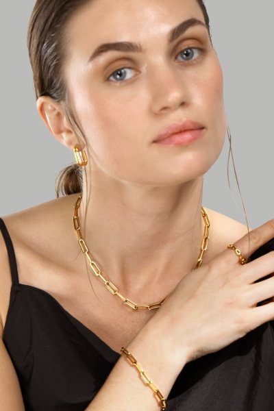 Ohrringe Loop Duo – 18k Vergoldet