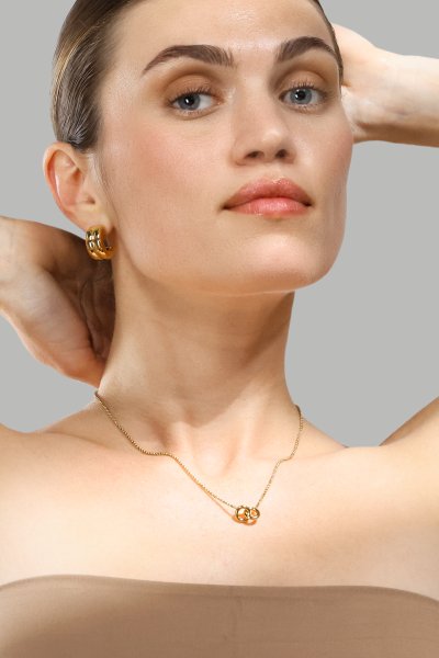 Halskette Circle of Love - 18k Gold Plated