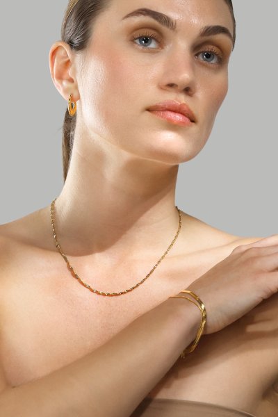 Halskette Twistad – 18k Vergoldet