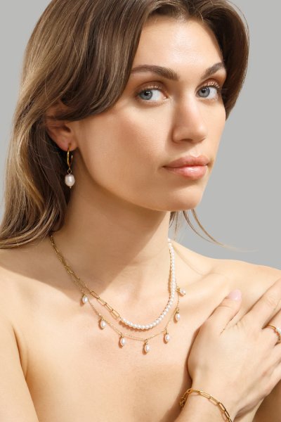 Halskette Pearl Harmony - 18k Gold Plated