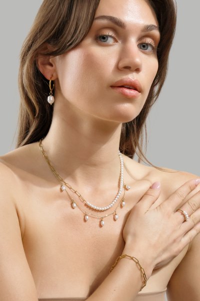Halskette Pearl Harmony - 18k Gold Plated