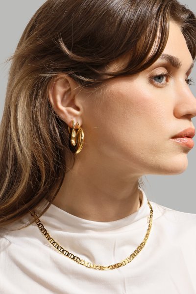 Ohrring Luna Bold Hoops - 18k Vergoldet