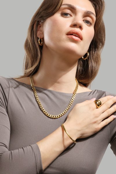 Armband Flow Cuff - 18k Vergoldet