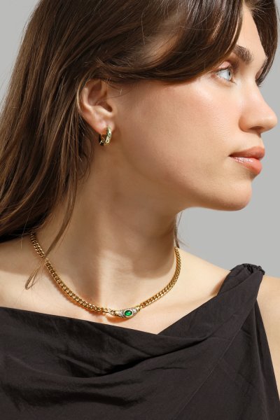 Ohrring Luxe Ripple Hoops - 18k Vergoldet