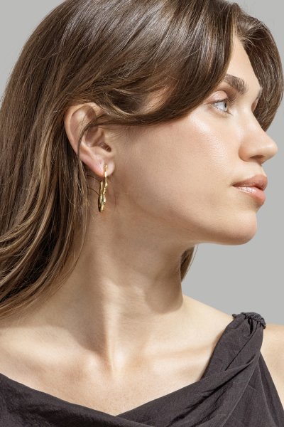 Ohrring Waves - 18k Gold Plated
