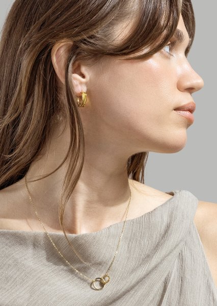 Ohrringe Gleaming Flow - 18k Vergoldet