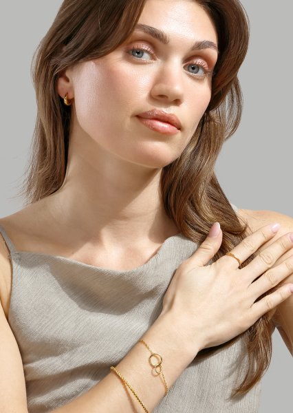 Armband Duo Rings- 18k Vergoldet