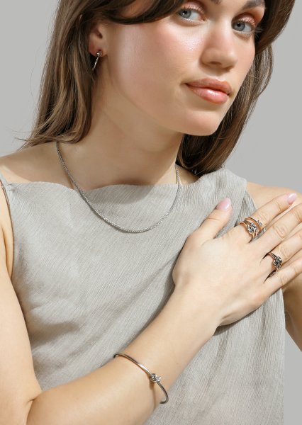 Ring Knot- Versilbert