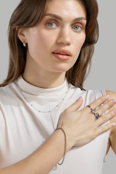 Ring Bold Drops - Versilbert