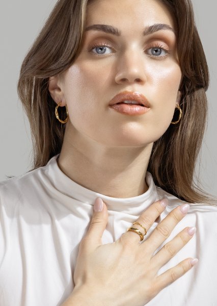 Ring Twist Whisper- 18k Vergoldet