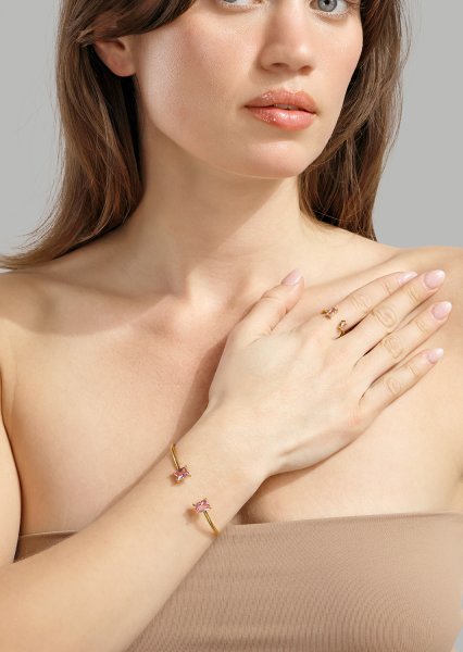 Ring Rosé Duo - 18k Vergoldet