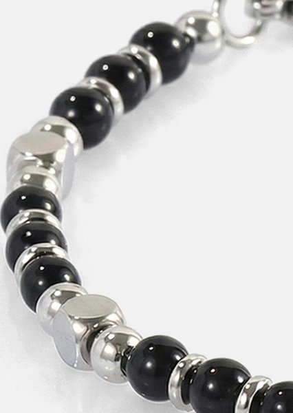 Perlenarmband Obsidian Crest