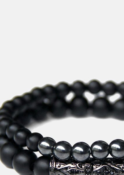Perlenarmband Obsidian Echo