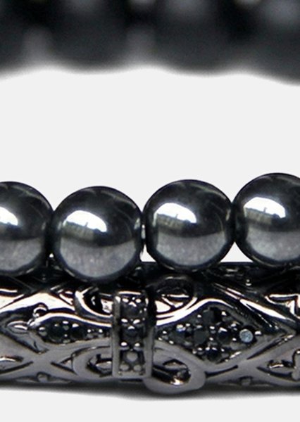 Perlenarmband Obsidian Echo