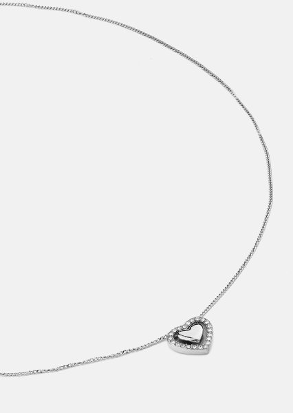 Halskette Heart Glow – Versilbert