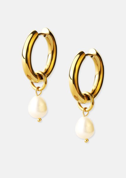 Ohrring Pearl Drop - 18k Vergoldet