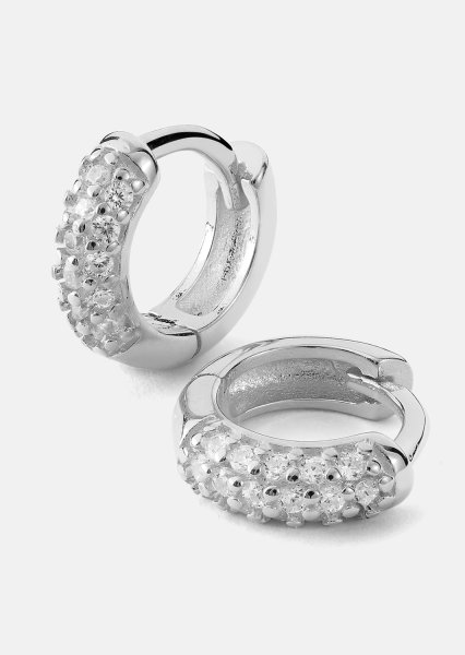 Ohrring Shimmer Hoops - Versilbert