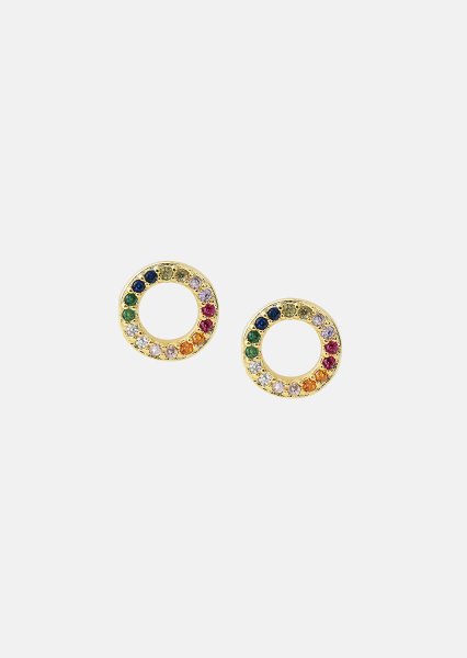 Ohrringe Prism Halo - 18k Vergoldet