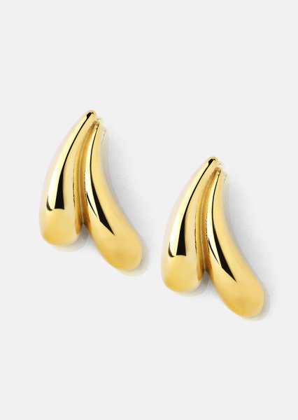 Ohrringe Flow Curve – 18k Vergoldet