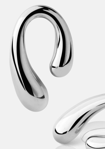 Ohrringe Sculpture – Versilbert