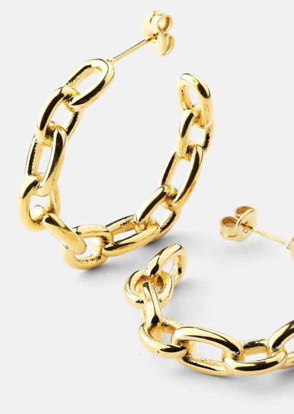 Ohrring Chain Bold - 18k Vergoldet