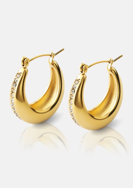 Ohrringe Shine Hoops - 18k Vergoldet