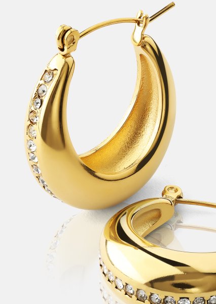 Ohrringe Shine Hoops - 18k Vergoldet