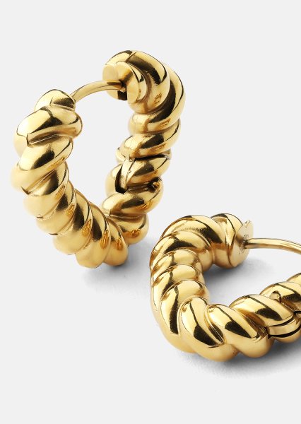 Ohrringe Twisted Heart – 18k Vergoldet