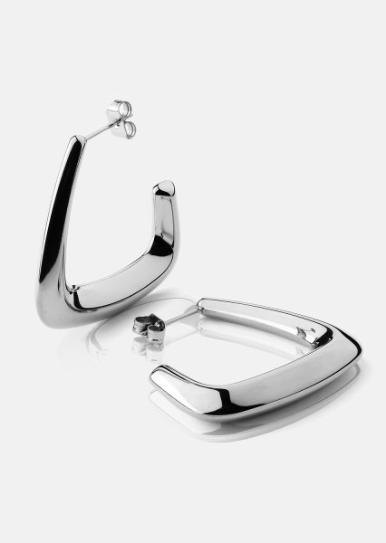 Ohrringe Bold Curve – Versilbert