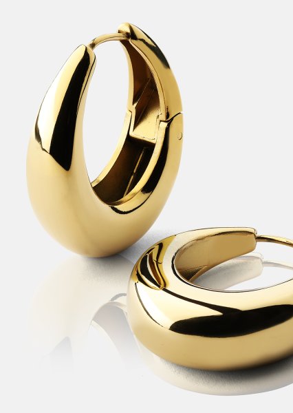 Ohrringe Bold Curve – 18k Vergoldet