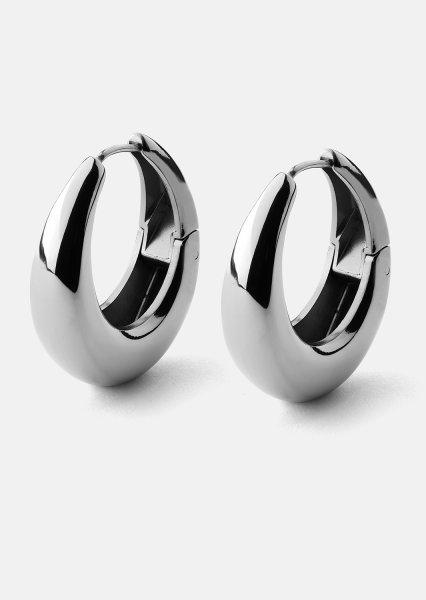Ohrringe Bold Curve – Versilbert