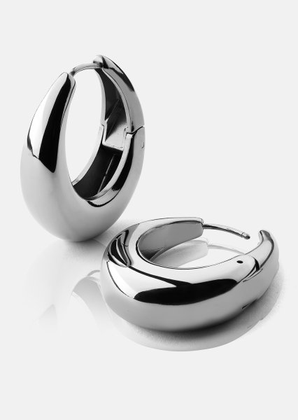 Ohrringe Bold Curve – Versilbert