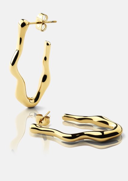 Flow Ohrringe – 18k Vergoldet