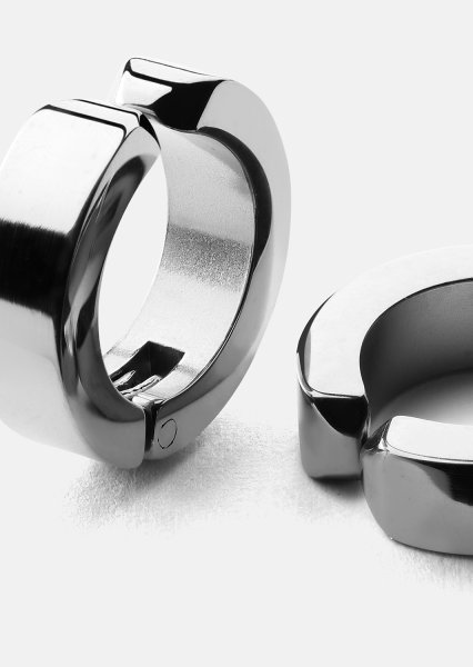 Ohrring Petite Hoop - Versilbert
