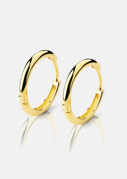 Ohrring Shine Hoops - 18k Vergoldet