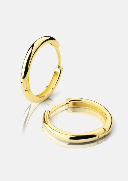 Ohrring Shine Hoops - 18k Vergoldet