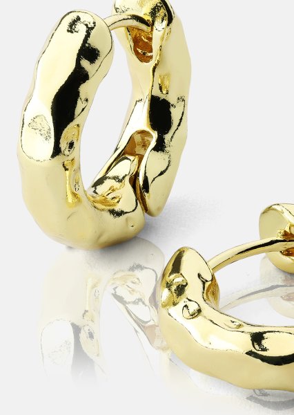 Ohrring Luxe Ripple Hoops - 18k Vergoldet