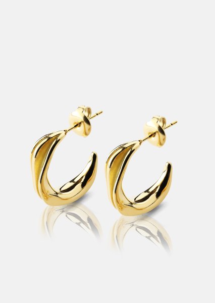 Ohrringe Gleaming Flow - 18k Vergoldet